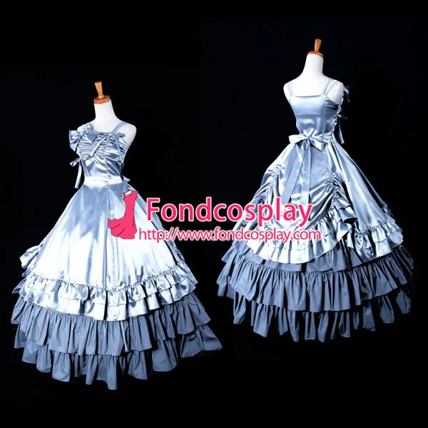 Victorian Rococo Gown Ball Dress Gothic Satin-Cotton Costume Tailor-Made[G1016]