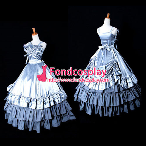 Victorian Rococo Gown Ball Dress Gothic Satin-Cotton Costume Tailor-Made[G1016]