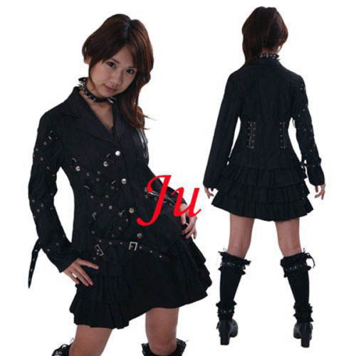 Gothic Lolita Punk Fashion Outfit Dress Cosplay Costume Tailor-Made[CK860]