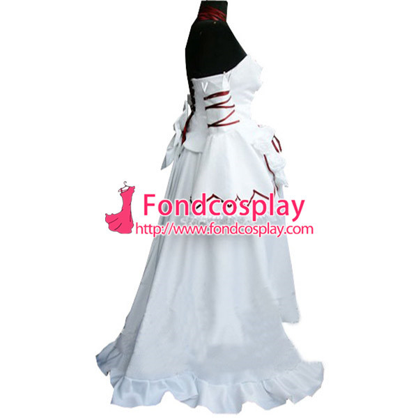 Gothic Lolita Punk White Gown Ball Long Dress Evening Dress Tailor-Made[CK1436]