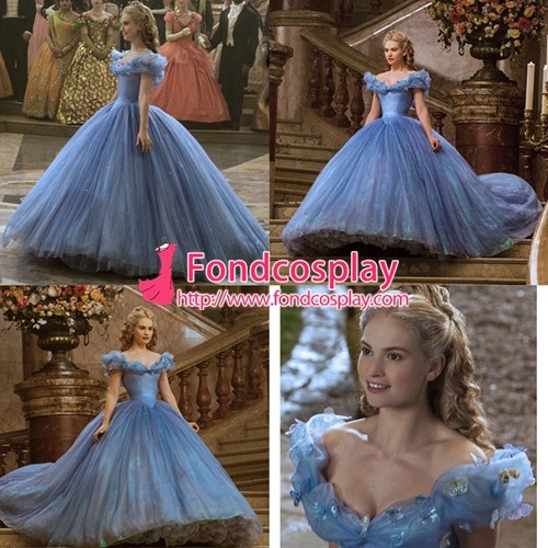Cinderella-The Princess Cinderella Dress Movie Cosplay Costume Tailor-Made[G1648]