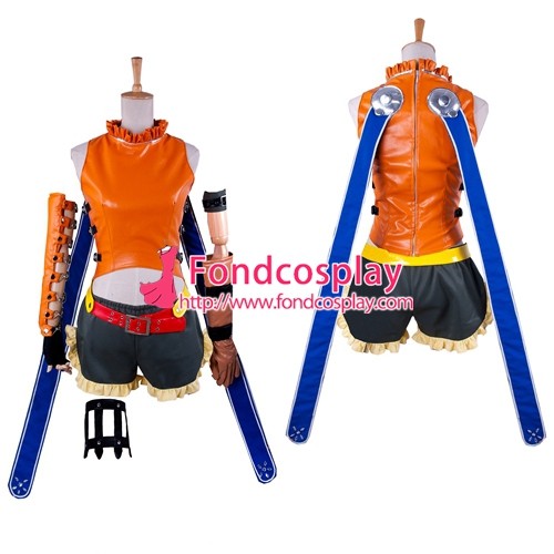 Final Fantasy-Ffx-2 Rikku Outfit Game Cosplay Costume Tailor-Made[G1401]