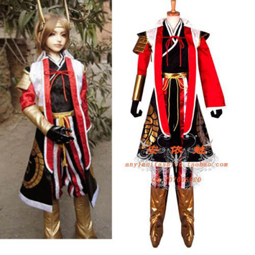 Sengoku Musou 2 Ishida Mitsunari Suit Game Cosplay Costume Custom-Made[G702]