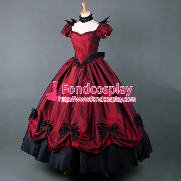 Victorian Rococo Medieval Gown Ball Dress Gothic Tafetta Cosplay Costume Tailor-Made[G769]
