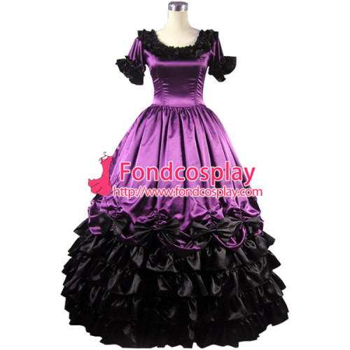 Gothic Lolita Punk Medieval Gown Grape Ball Long Evening Dress Jacket Tailor-Made[CK1391]