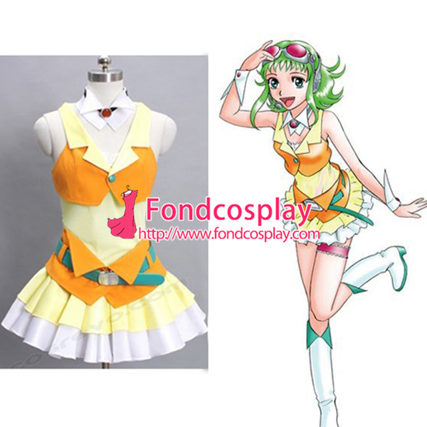 Details about   NEW Vocaloid Gumi Costume Cosplay Dress 