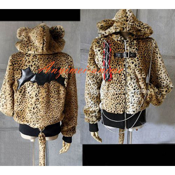 Gothic Lolita Punk Imitation Leopard Skin Jacket Coat Cosplay Costume Tailor-Made[CK1202]
