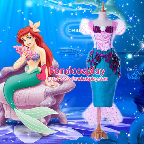 The Little Mermaid Princess Ariel Dress Movie Cosplay Costume Custom-Made[G934]