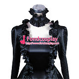 Gothic Lolita Punk Medieval Gown Black Ball Long Evening Dress Jacket Tailor-Made[CK1389]
