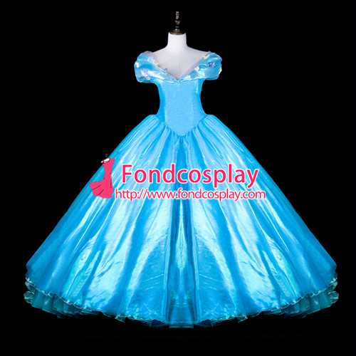 Princess Cinderella Dress Movie Cosplay Costume Custom-Made[G2321]
