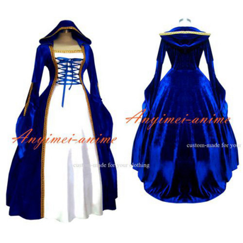 Victorian Rococo Medieval Gown Ball Dress Gothic Punk Velvet Dress Cosplay Costume Tailor-Made[G455]
