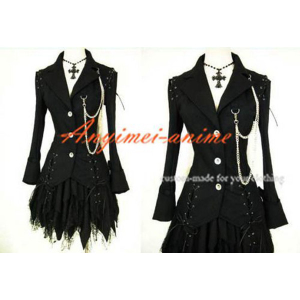 Gothic Lolita Punk Fashion Jacket Dress Cosplay Costume Tailor-Made[CK525]