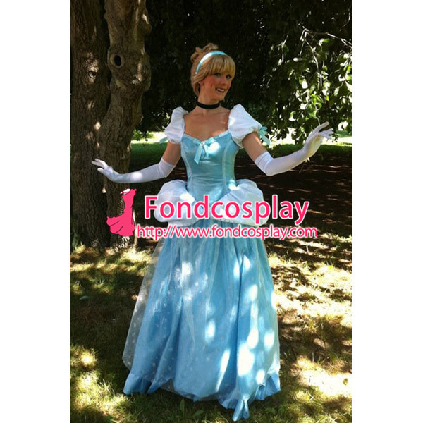 Beautiful Princess Cinderella Dress Dancing Party Dress Movie Cosplay Costume Custom-Made[G657]