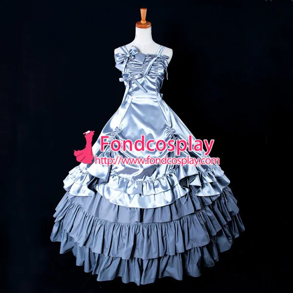 Victorian Rococo Gown Ball Dress Gothic Satin-Cotton Costume Tailor-Made[G1016]