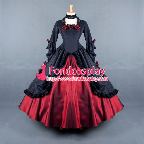 Victorian Rococo Medieval Gown Ball Dress Gothic Tafetta Cosplay Costume Tailor-Made[G774]