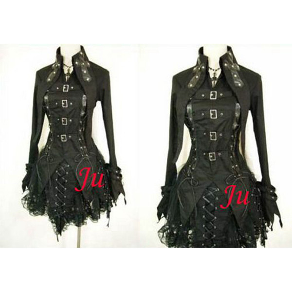 Gothic Lolita Punk Fashion Outfit Dress Cosplay Costume Tailor-Made[CK323]