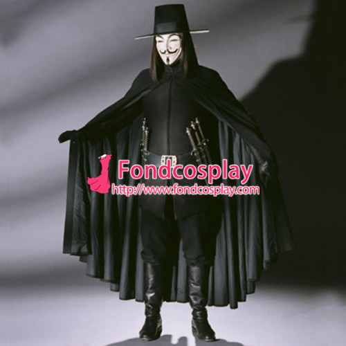 V For Vendetta Ugo Weaving V Cape Clown Cosplay Costume Tailor-Made[CK1446]