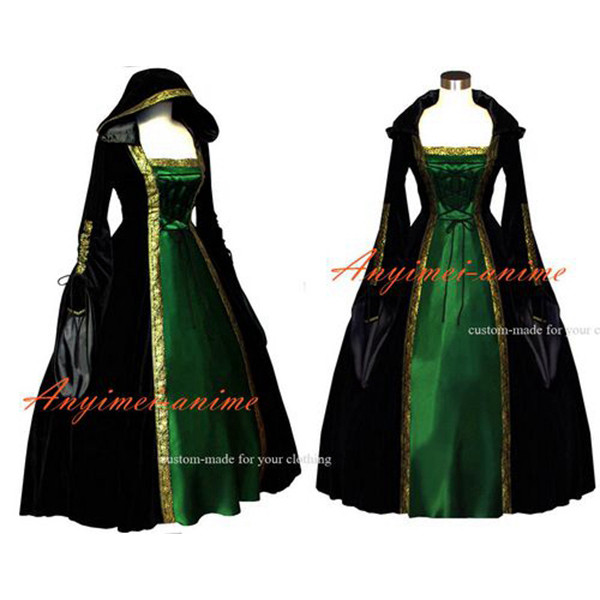 Victorian Rococo Medieval Gown Ball Dress Gothic Punk Velvet Cosplay Costume Tailor-Made[G516]