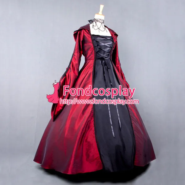 Victorian Rococo Medieval Gown Ball Dress Gothic Tafetta Cosplay Costume Tailor-Made[G778]
