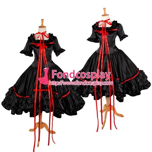 Satin Gothic Chii Dress Cosplay Costume Tailor-Made[G1629]