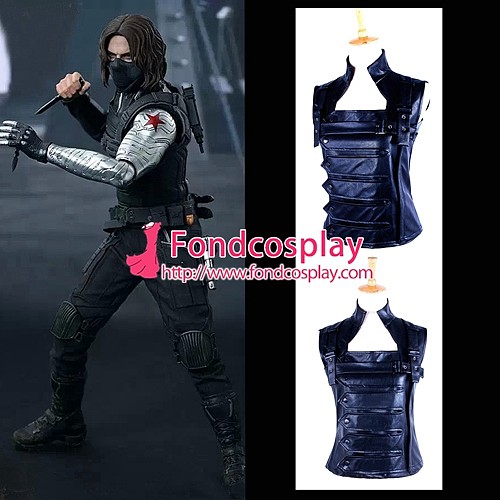 Captain America The Winter Soldier James Jacket Coat Outfit Vest Cosplay Costume Tailor-Made[G1342]