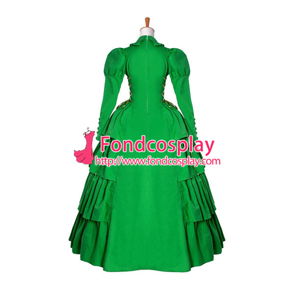 Victorian Rococo Gown Ball Costume Gothic Cotton Costume Tailor-Made[G1113]