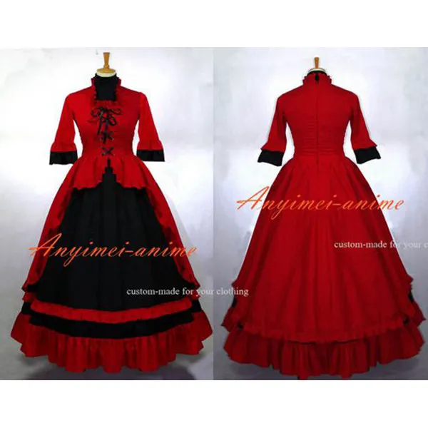 Victoria Rococo Medieval Gown Gothic Lolita Punk Ball Dress Cosplay Costume Custom-Made[G635]