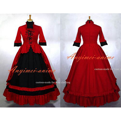 Victoria Rococo Medieval Gown Gothic Lolita Punk Ball Dress Cosplay Costume Custom-Made[G635]