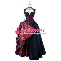 Sexy Gothic Lolita O Dress The Story Of O With Bra Satin Maid Dress Cosplay Costume Custom-Made[G798]