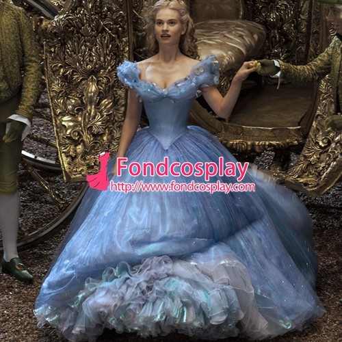 Cinderella-The Princess Cinderella Dress Movie Cosplay Costume Tailor-Made[G1648]
