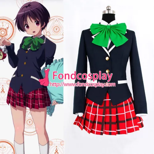 Demo Koi Ga Shitai! Kumin Tsuyuri Uniform Green Tie Cosplay Costume School Uniform Tailor-Made[G864]