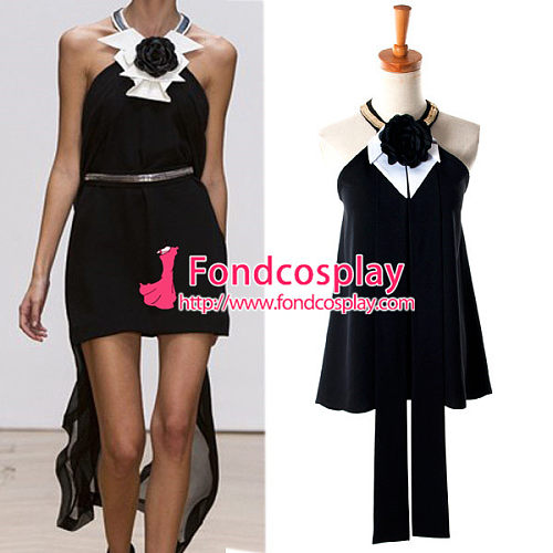 Black Sass Bide Style Backless Flower Top/Shirt Cosplay Costume Custom-Made[G938]