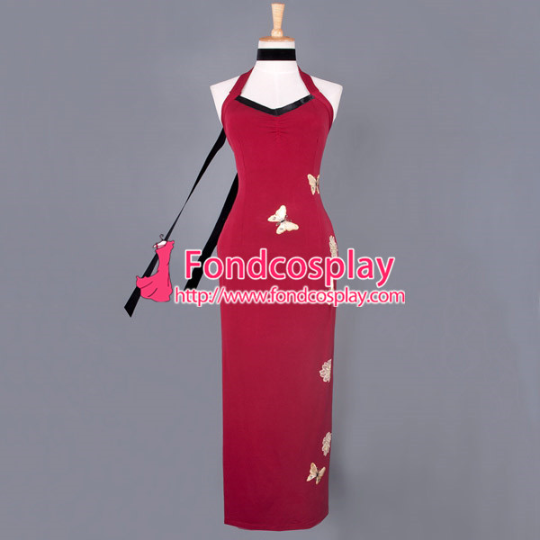 Hot Custom made Resident Evil 5 Ada Wong Chinese Red Robes Sexy Dress Movie  Cosplay Costume - AliExpress