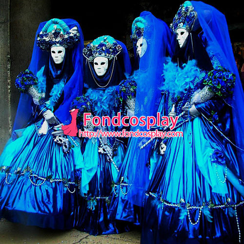 Halloween Carnival Of Venice Traditional Italian Clothing Mask Ball Gown Cosplay Costume Custom-Made[G949]