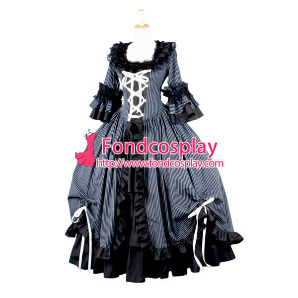 Elegant Gothic Punk Dress Medieval Victorian Rococo Gown Dress Cosplay Costume Custom-Made[G572]