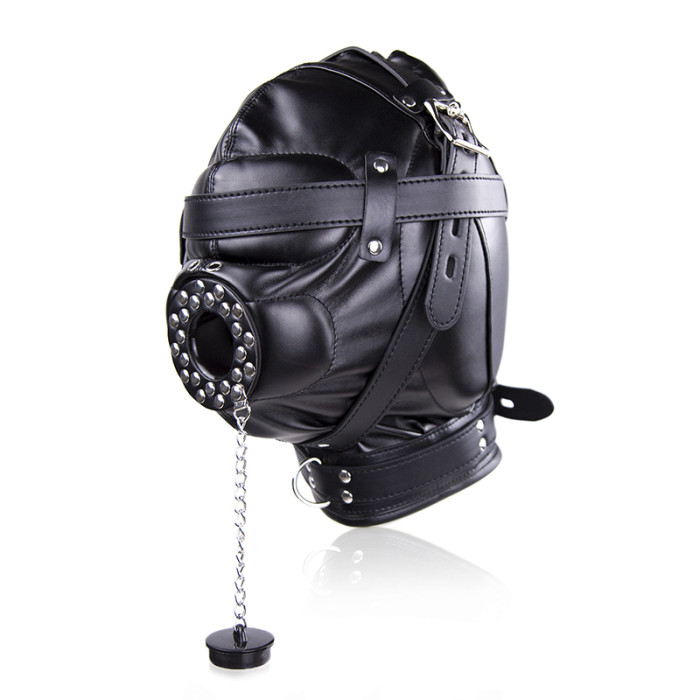 Fully enclosed fun mask hood adult sm alternative master slave training torture