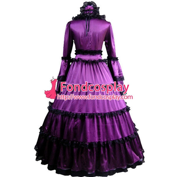 Gothic Lolita Punk Medieval Gown Grape Ball Long Evening Dress Jacket Tailor-Made[CK1414]