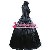 Gothic Lolita Punk Medieval Gown Black Ball Long Evening Dress Jacket Tailor-Made[CK1389]