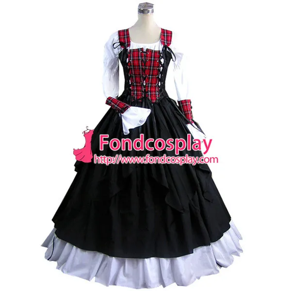 Gothic Lolita Punk Medieval Gown Figure Ball Long Evening Dress Jacket Tailor-Made[CK1371]