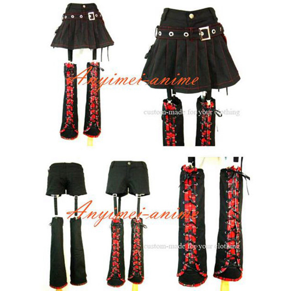 Gothic Punk Sweet Fashion Black Pants-Skirt Cosplay Costume Custom-Made[CK1259]