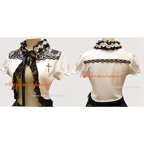 Gothic Lolita Punk Fashion Shirt Coat White Bomber Jacket Cosplay Costume Tailor-Made[CK1302]