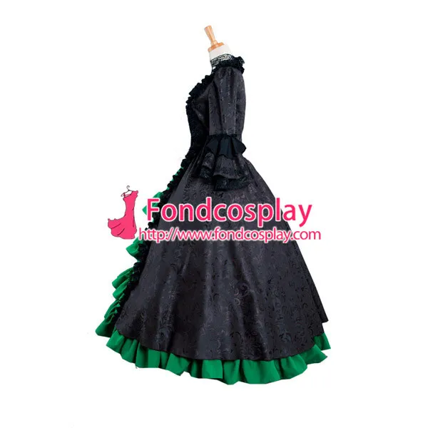 Victorian Rococo Medieval Gown Ball Gothic Evening Dress Cosplay Costume Custom-Made[G885]