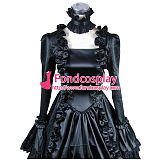 Gothic Lolita Punk Medieval Gown Black Ball Long Evening Dress Jacket Tailor-Made[CK1389]