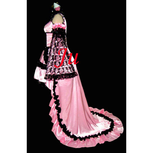 Chobits-Chii Pink Satin Dress Cosplay Costume Tailor-Made[CK822]