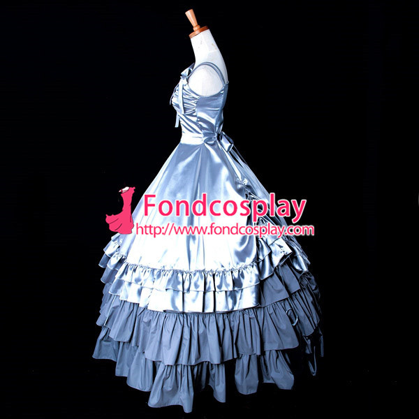 Victorian Rococo Gown Ball Dress Gothic Satin-Cotton Costume Tailor-Made[G1016]