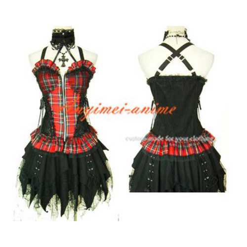 Gothic Lolita Punk Fashion Dress Cosplay Costume Tailor-Made[CK748]
