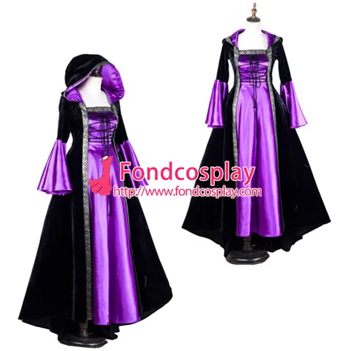 Victorian Rococo Gown Ball Dress Gothic Satin Costume Tailor-Made[G2048]