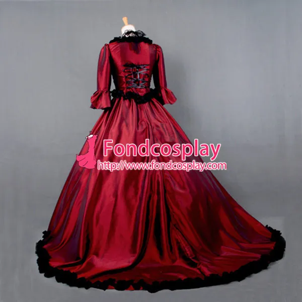 Victorian Rococo Medieval Gown Ball Dress Gothic Embroidered Tafetta Cosplay Costume Tailor-Made[G776]