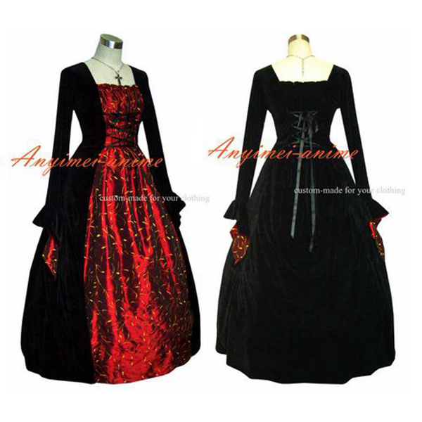 US$ 109.89 - Victorian Rococo Medieval Gown Ball Dress Velvet Gothic ...