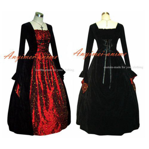 Victorian Rococo Medieval Gown Ball Dress Velvet Gothic Punk Cosplay Costume Tailor-Made[G370]